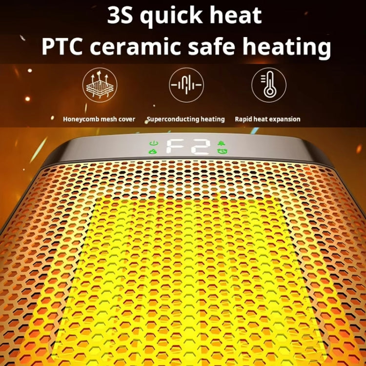 E03 Desktop PTC Heater Dynamic Flame Light Warmer, US Plug, EU Plug, UK Plug - Shello's Creative Boutique