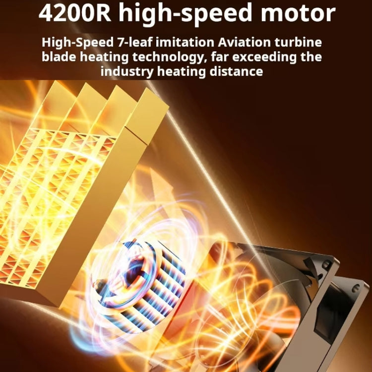E03 Desktop PTC Heater Dynamic Flame Light Warmer, US Plug, EU Plug, UK Plug - Shello's Creative Boutique