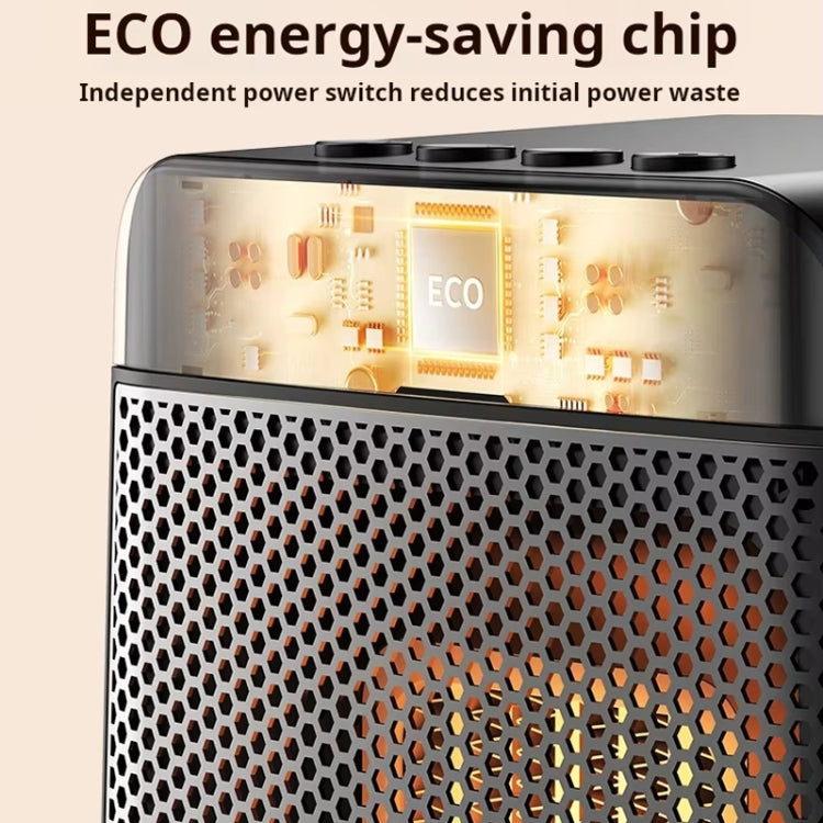 E03 Desktop PTC Heater Dynamic Flame Light Warmer, US Plug, EU Plug, UK Plug - Shello's Creative Boutique
