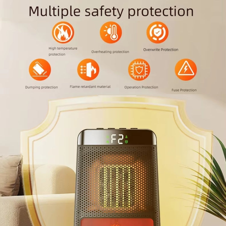 E03 Desktop PTC Heater Dynamic Flame Light Warmer