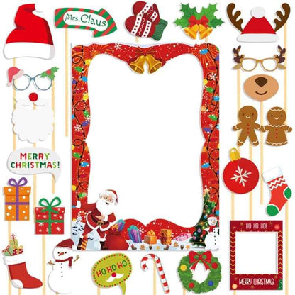 Christmas Party Decoration Children Adults Quirky Photo Frame Handheld Photo Props - Shello's Creative Boutique