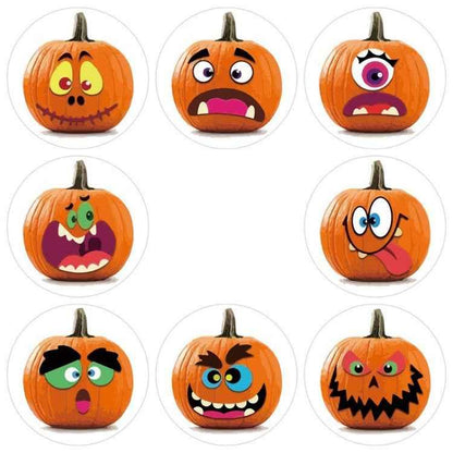 25mm Halloween Party Favors Label Stickers DIY Decorative Labels Cute Smile Pumpkin Seal Stickers - Shello's Creative Boutique