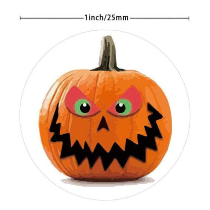 25mm Halloween Party Favors Label Stickers DIY Decorative Labels Cute Smile Pumpkin Seal Stickers - Shello's Creative Boutique