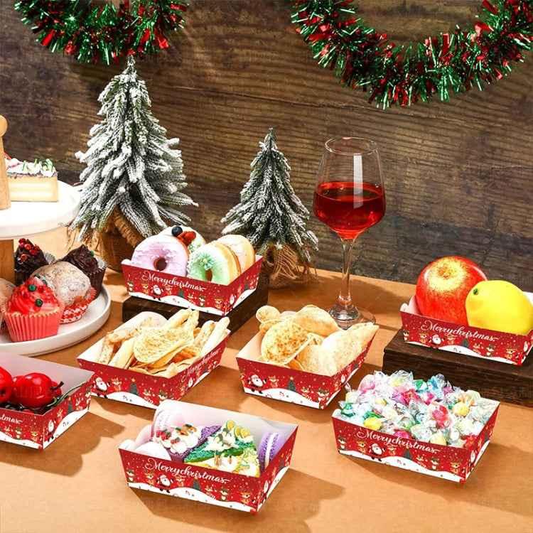 20pcs /Pack Christmas Food Snack Tray Christmas Party French Fries Paper Tray - Shello's Creative Boutique