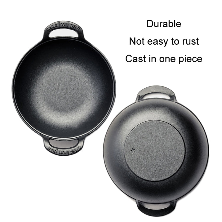 Cast Iron Frying Pan Stewpot Universal Uncoated Non-Stick Casserole, 20cm, 25cm, 27cm - Shello's Creative Boutique