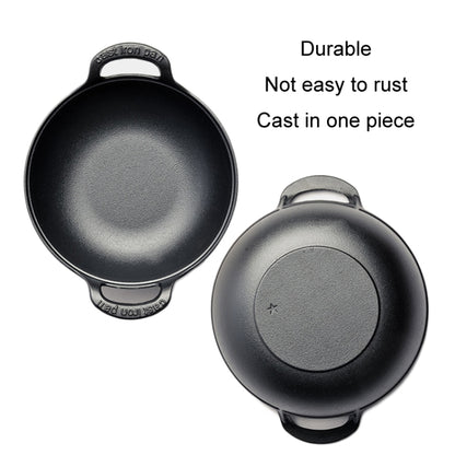 Cast Iron Frying Pan Stewpot Universal Uncoated Non-Stick Casserole, 20cm, 25cm, 27cm - Shello's Creative Boutique
