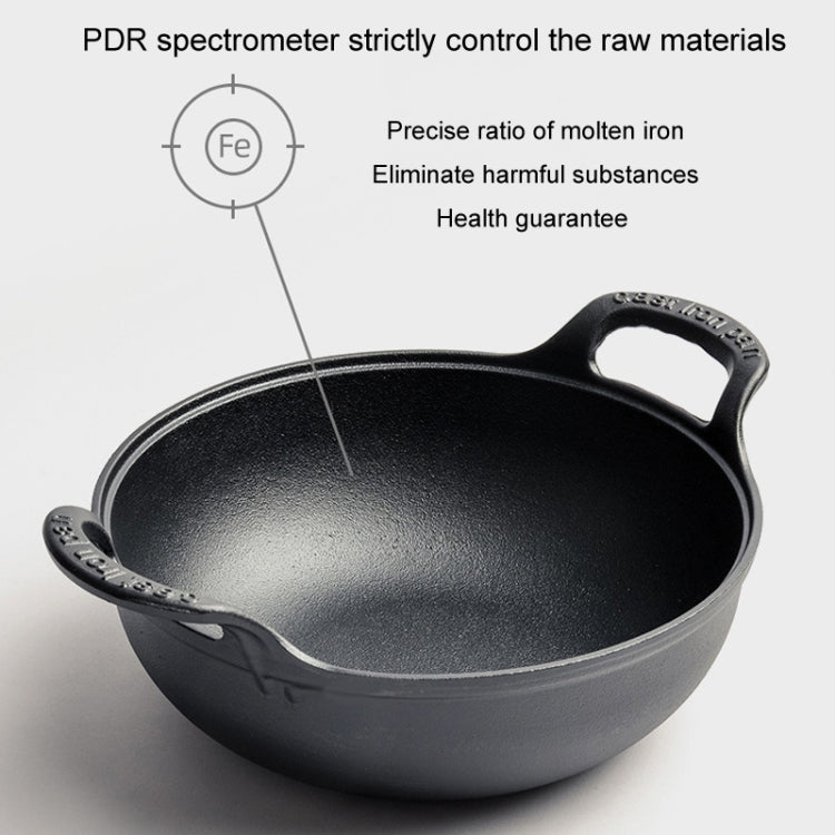 Cast Iron Frying Pan Stewpot Universal Uncoated Non-Stick Casserole, 20cm, 25cm, 27cm - Shello's Creative Boutique