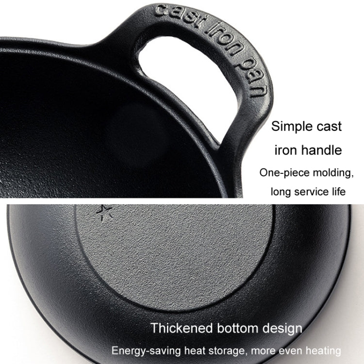 Cast Iron Frying Pan Stewpot Universal Uncoated Non-Stick Casserole, 20cm, 25cm, 27cm - Shello's Creative Boutique