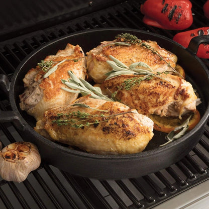 Cast Iron Frying Pan Stewpot Universal Uncoated Non-Stick Casserole, 20cm, 25cm, 27cm - Shello's Creative Boutique