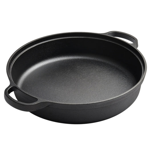 Cast Iron Wok Cooking Pot - Non-Stick Frying Pan for Restaurant & Camping