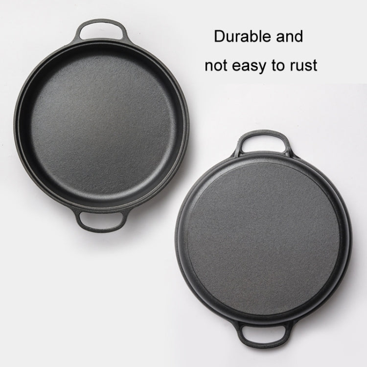 Cast Iron Cooking Pot Wok Nonstick Frying Pan Restaurant Kitchen Skillet Camping Cooker, 22cm, 25cm, 29cm, 31cm, 33cm - Shello's Creative Boutique