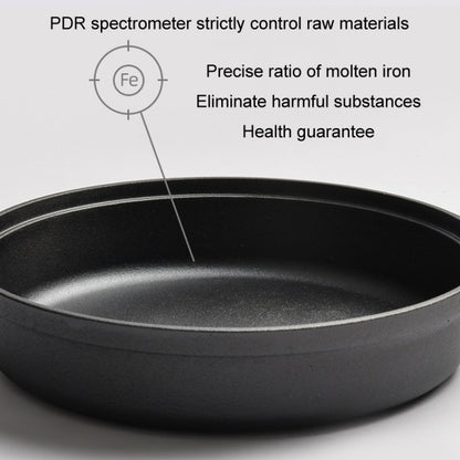 Cast Iron Cooking Pot Wok Nonstick Frying Pan Restaurant Kitchen Skillet Camping Cooker, 22cm, 25cm, 29cm, 31cm, 33cm - Shello's Creative Boutique