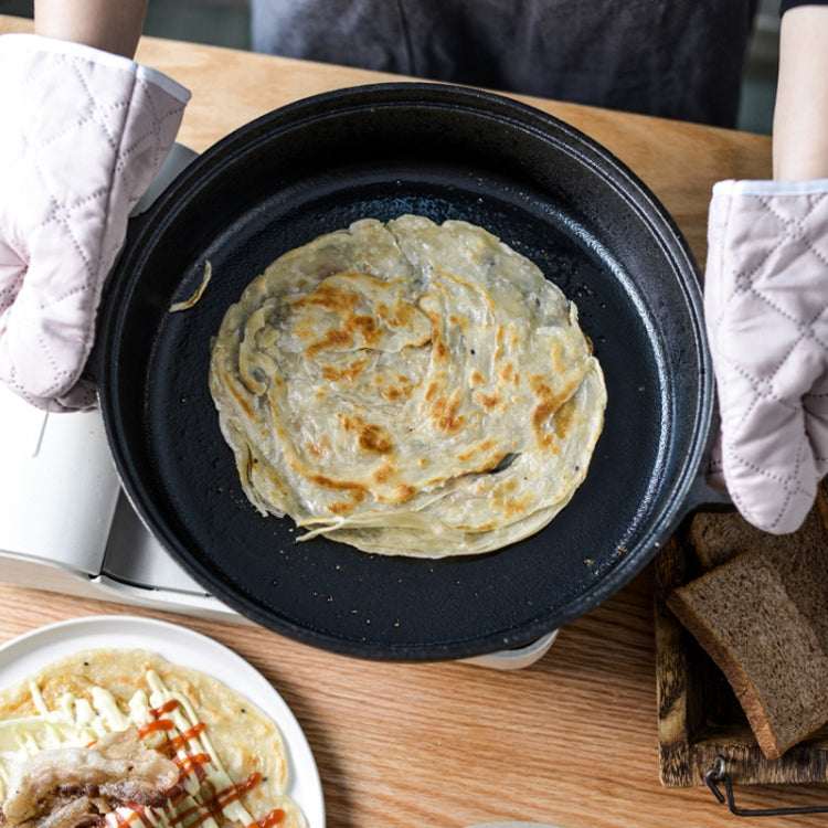 Cast Iron Cooking Pot Wok Nonstick Frying Pan Restaurant Kitchen Skillet Camping Cooker, 22cm, 25cm, 29cm, 31cm, 33cm - Shello's Creative Boutique