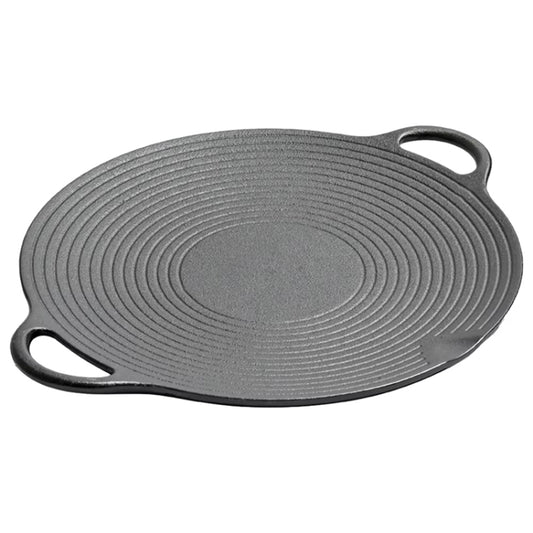 Cast Iron Threaded Grill Pan - Outdoor Non-Stick Teppanyaki Frying Pan
