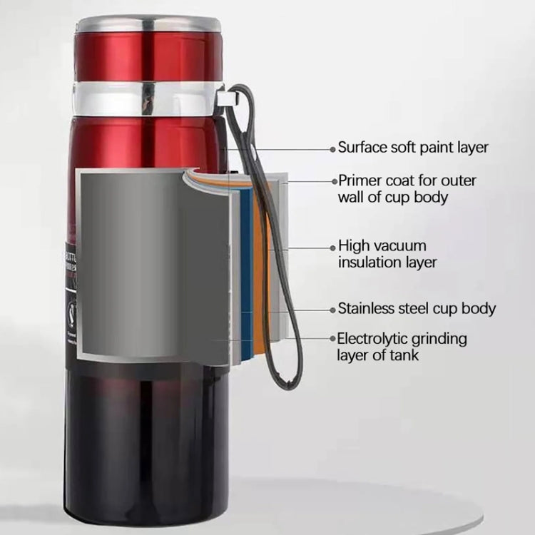 316 Stainless Steel Insulated Mug Large Capacity Vacuum Thermos Outdoor Portable Car Insulated Water Bottle, 800ml, 1000ml - Shello's Creative Boutique