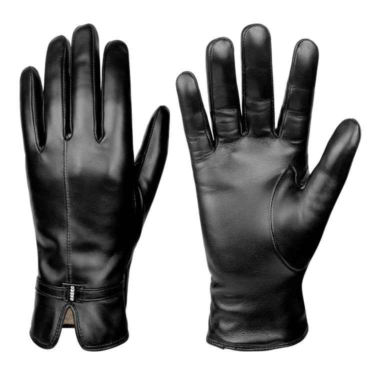 Women Sheepskin Wool Fleece Lined Windproof Warm Gloves Touchscreen Thick Snow Driving Gloves
