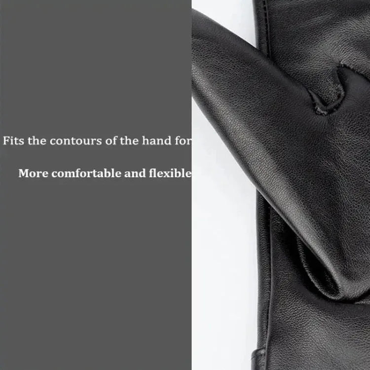 Women Sheepskin Wool Fleece Lined Windproof Warm Gloves Touchscreen Thick Snow Driving Gloves - Shello's Creative Boutique