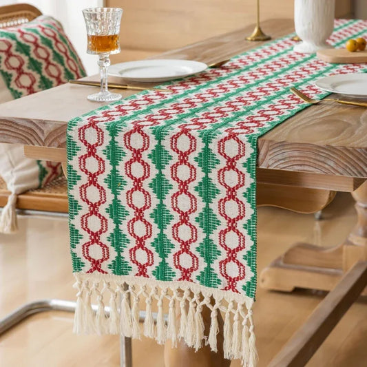 Christmas Towel Embroidery Table Flag Simple Tablecloths - Shello's Creative Boutique