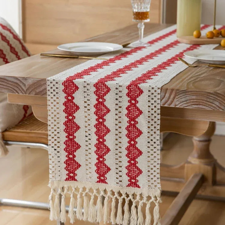 Christmas Towel Embroidery Table Flag Simple Tablecloths - Shello's Creative Boutique
