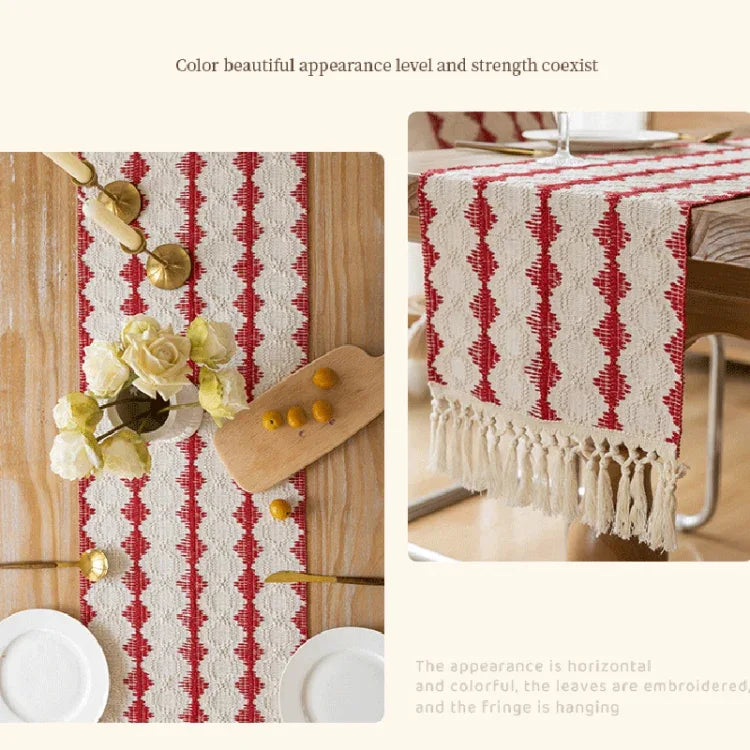 Christmas Towel Embroidery Table Flag Simple Tablecloths - Shello's Creative Boutique