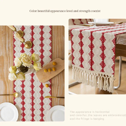 Christmas Towel Embroidery Table Flag Simple Tablecloths - Shello's Creative Boutique