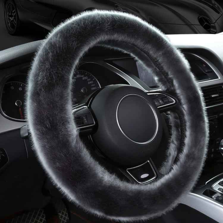 38cm Car Steering Wheel Winter Warm Short Plush Cover