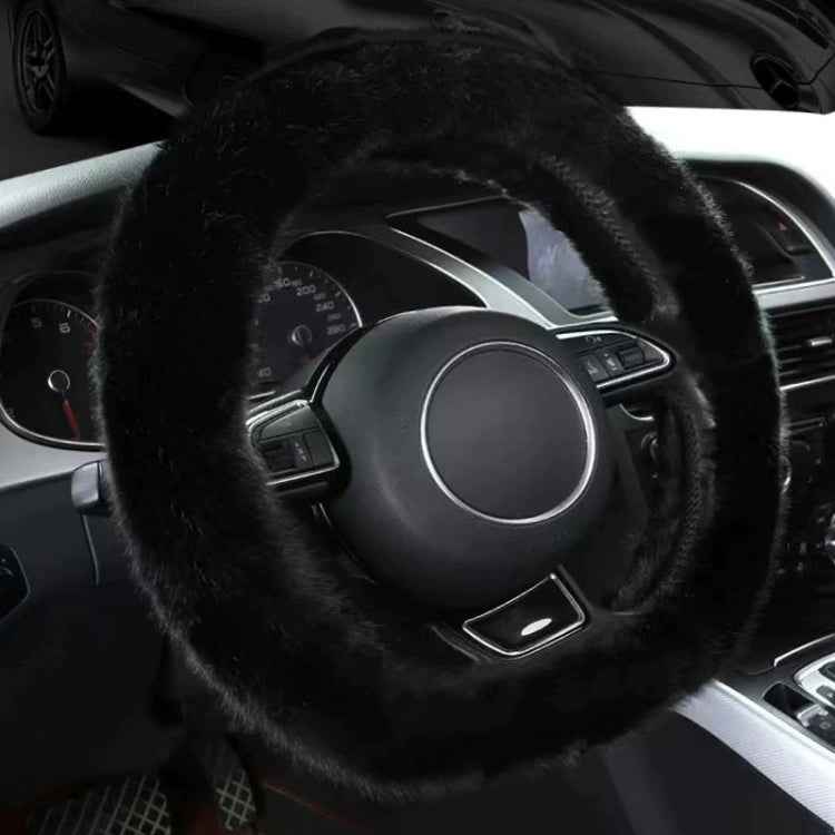 38cm Car Steering Wheel Winter Warm Short Plush Cover