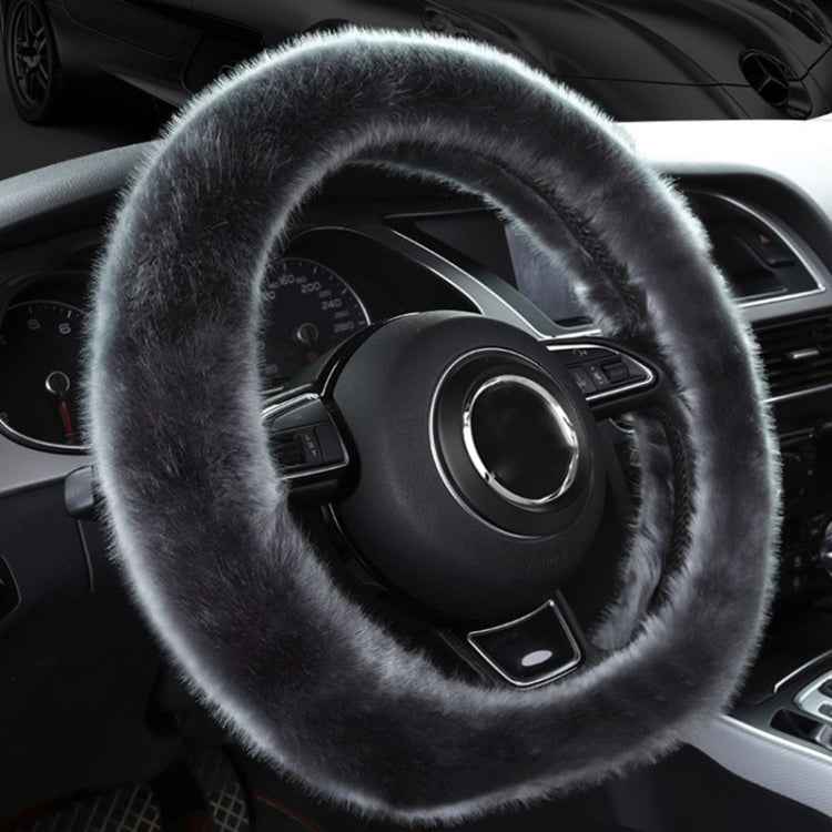 38cm Car Steering Wheel Winter Warm Short Plush Cover