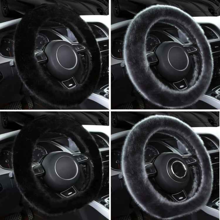 38cm Car Steering Wheel Winter Warm Short Plush Cover
