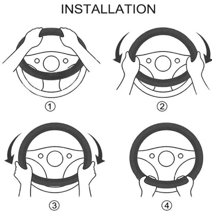 38cm Car Steering Wheel Winter Warm Short Plush Cover