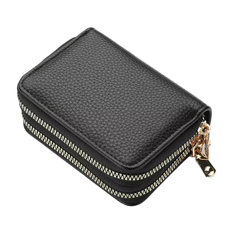 Multi-Function Organ Card Bag Double Zipper Women Wallet Large Capacity PU Card Holder - Shello's Creative Boutique