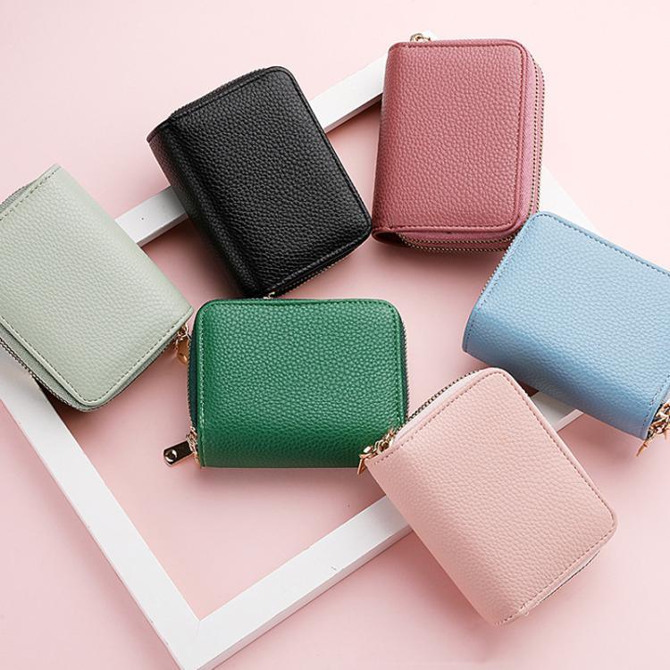 Multi-Function Organ Card Bag Double Zipper Women Wallet Large Capacity PU Card Holder - Shello's Creative Boutique