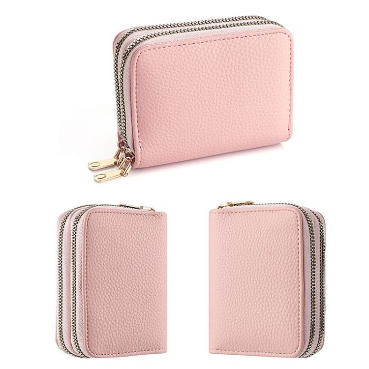 Multi-Function Organ Card Bag Double Zipper Women Wallet Large Capacity PU Card Holder - Shello's Creative Boutique