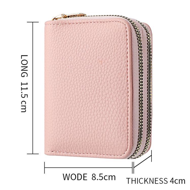 Multi-Function Organ Card Bag Double Zipper Women Wallet Large Capacity PU Card Holder - Shello's Creative Boutique
