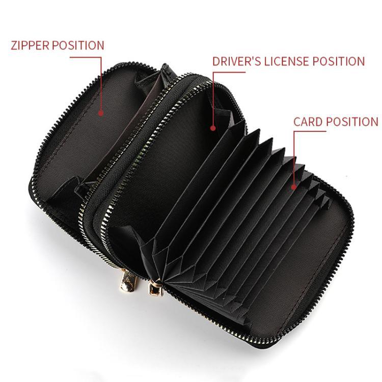 Multi-Function Organ Card Bag Double Zipper Women Wallet Large Capacity PU Card Holder - Shello's Creative Boutique