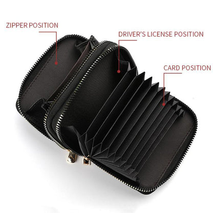 Multi-Function Organ Card Bag Double Zipper Women Wallet Large Capacity PU Card Holder - Shello's Creative Boutique