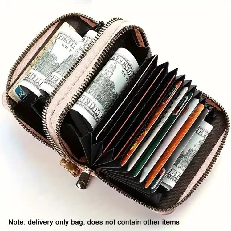 Multi-Function Organ Card Bag Double Zipper Women Wallet Large Capacity PU Card Holder - Shello's Creative Boutique