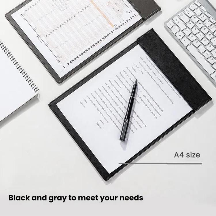 Deli 64506 A4 PU Leather Magnetic Clipboard - Premium Writing Board for Office & Meetings