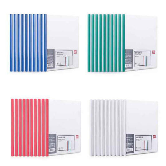 Deli 10pcs /Pack 5854 A4 Lever Arch File Binder With 9mm Spine Width - Holds Up To 80 Sheets