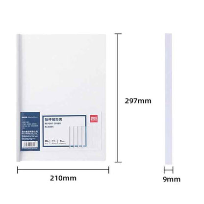Deli 10pcs /Pack 5854 A4 Lever Arch File Binder With 9mm Spine Width - Holds Up To 80 Sheets