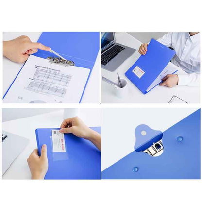 Deli 5333 A4 Hangable Clipboard File Folder With Clip Space-Saving Document Holder