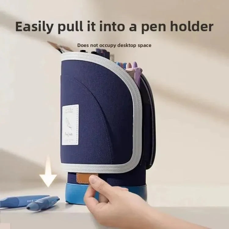 Vertical Pencil Cases Expandable Large Capacity Desk Stationery Organizer For Students - Shello's Creative Boutique