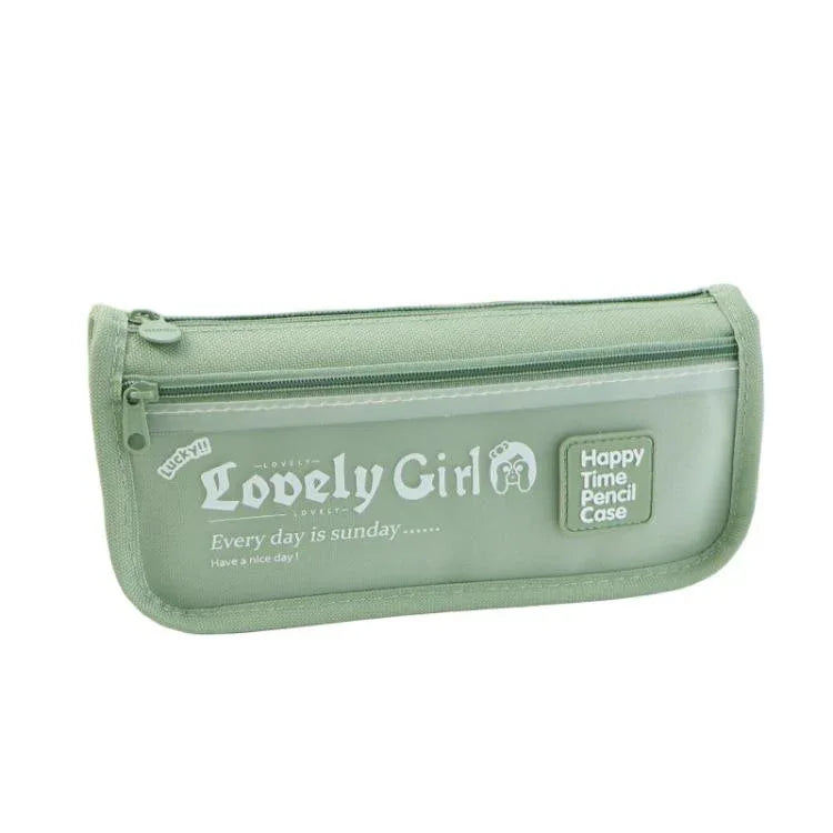 Cute Large Capacity Pencil Case with Transparent Front Pocket School Supplies Organizer - Shello's Creative Boutique