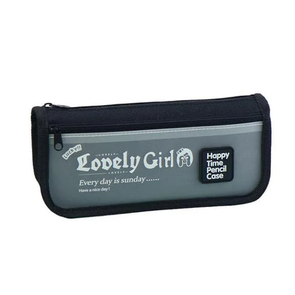 Cute Large Capacity Pencil Case with Transparent Front Pocket School Supplies Organizer - Shello's Creative Boutique