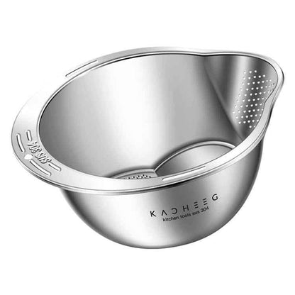 Kacheeg 304 Stainless Steel Multi-Purpose Colander, Vegetable & Rice Strainer, Washing Basket - Shello's Creative Boutique
