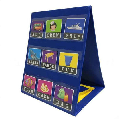 Student Schoolbag Tripod Style Desktop Study Pocket With Erasable Whiteboard For Memorizing Words