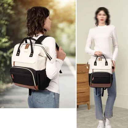 Women Business Laptop Backpack with USB Charging Port & Luggage Strap - Fits 15.6 Inch Laptop for Work, College, Office, and Commuting - Shello's Creative Boutique