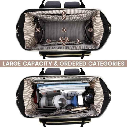 Women Business Laptop Backpack with USB Charging Port & Luggage Strap - Fits 15.6 Inch Laptop for Work, College, Office, and Commuting - Shello's Creative Boutique