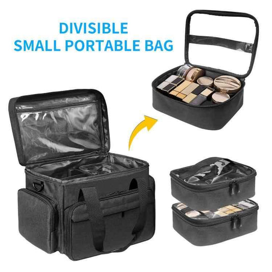 Travel Cosmetic Bag With Removable Inner Pocket - Shello's Creative Boutique