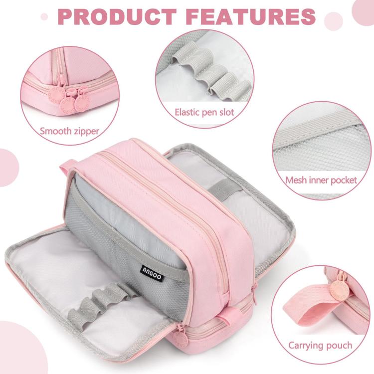 Angoo Student Four-Layer Waterproof Wear-Resistant Pencil Case - Shello's Creative Boutique